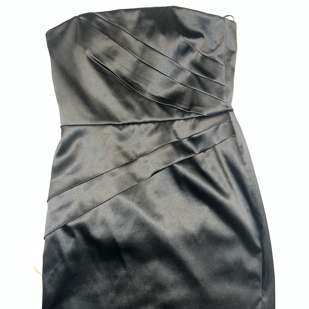 White House Black Market Satin Strapless Dress